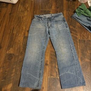 Express Men's Classic Blue Bootcut Jeans